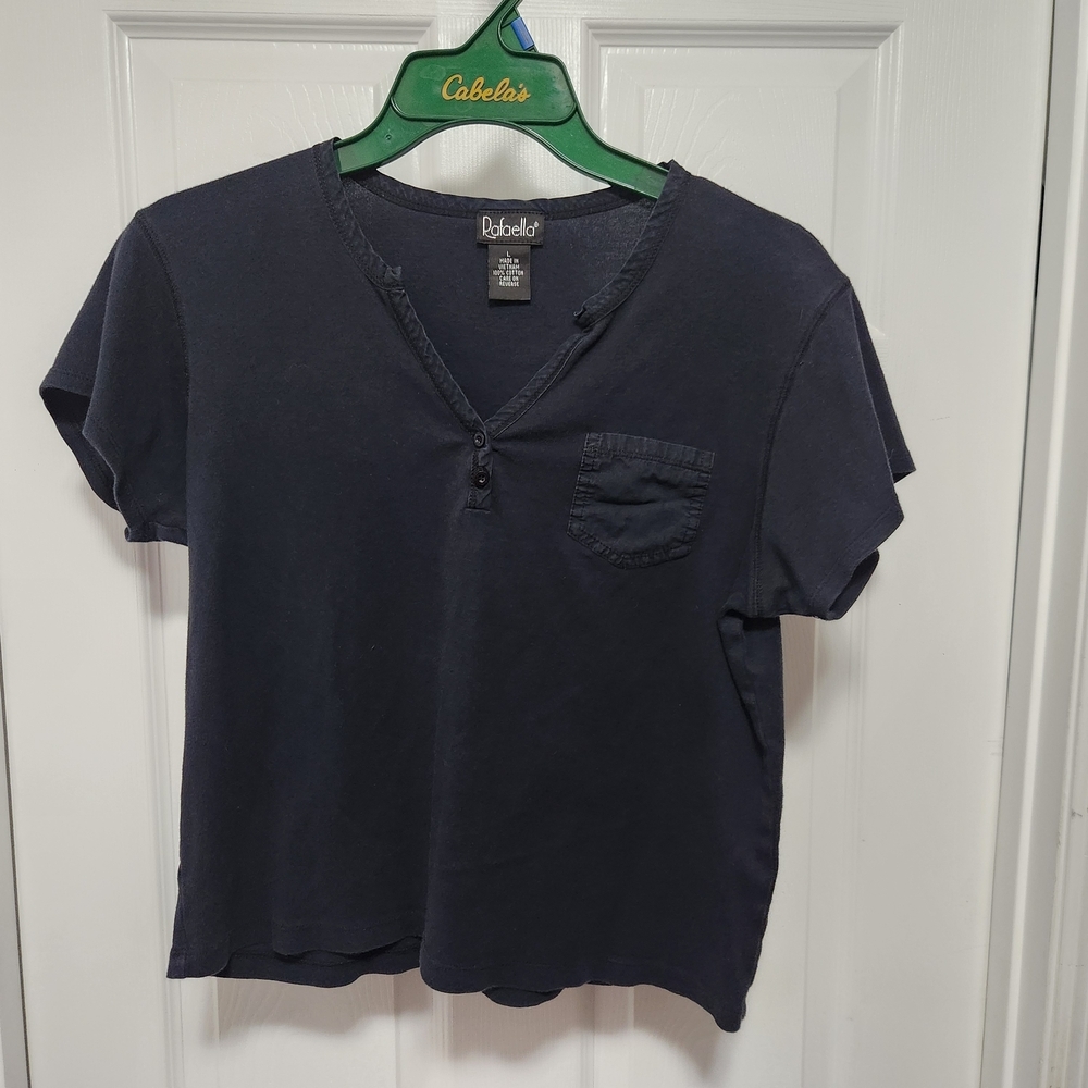 Rafaella Black Short Sleeve Tee